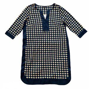 Ann Taylor Retro Geometric Print Shirt Dress L PT